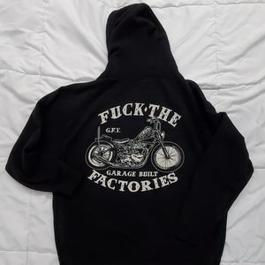Black felon motorcycle hoodie